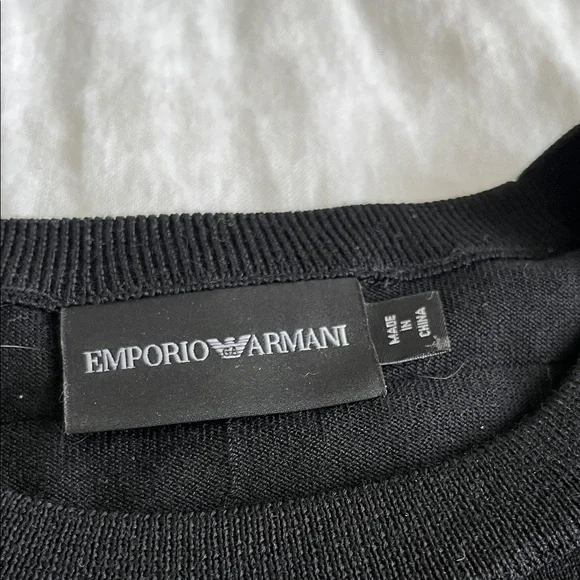 Emporio Armani Black Crewneck Sweater